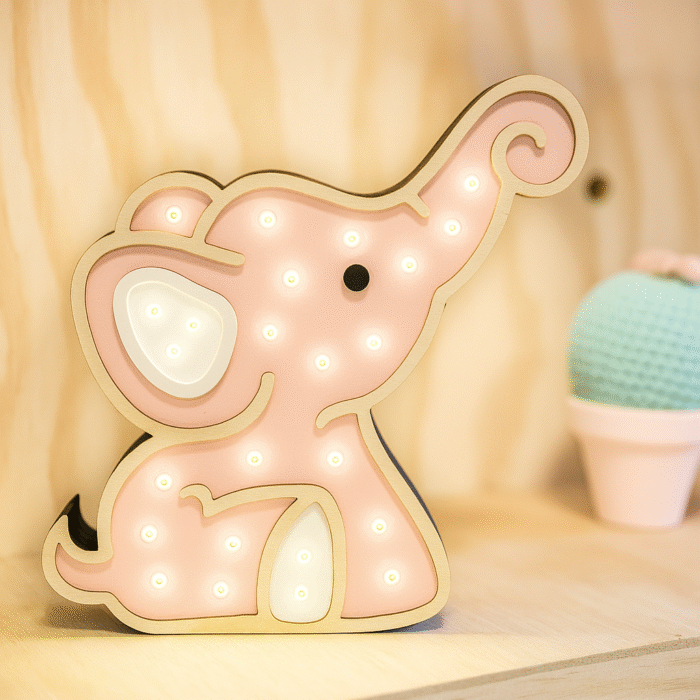 Veladora Elefante de Madera | Luz Decorativa Infantil – NUHA Deco - Imagen 4