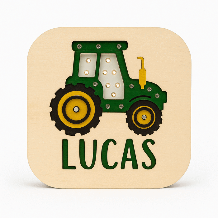 Veladora Tractor con Nombre Personalizado – NUHA Deco - Imagen 1