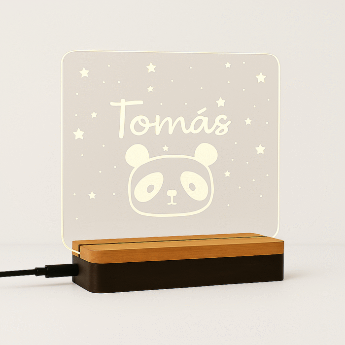 Veladora Acrílica Personalizada | Luz LED con Base de Madera – NUHA Deco - Imagen 1
